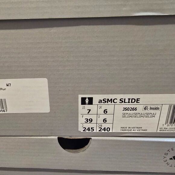 Adidas Women's Stella McCartney Slides Lilac Mule JS0266 Size 7 NEW PURPLE - Picture 10 of 16